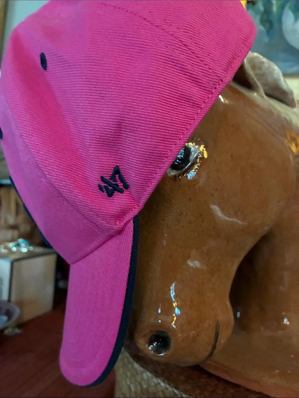 Atlanta Braves Vibrant Pink adjustable baseball cap - Youth